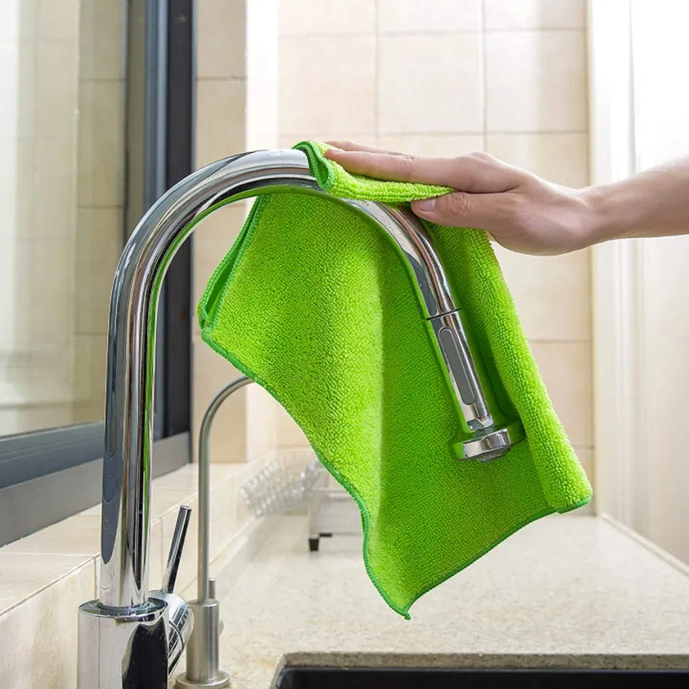Premium Microfiber Cleaning Towels for Effortless Kitchen Wiping