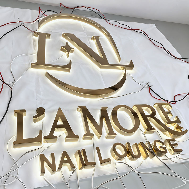 Custom Shop Advertising Backlit LED Sign Brand Logo Premium Illuminated 3D Letters