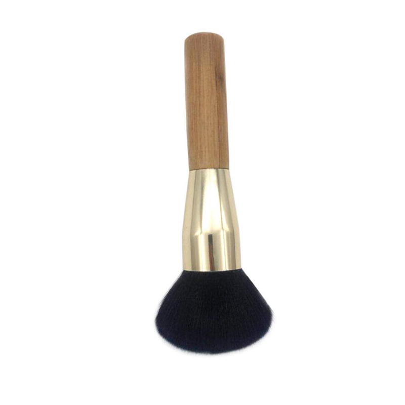 OEM Design High Quality Wooden Handle Powder Brush with Soft Synthetic Hair