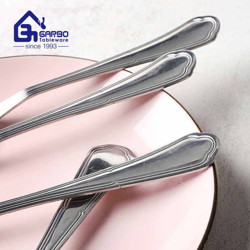 Factory Wholesale 430 Material Stainless Steel Cutlery Metal Handle Dinner Fork Flatware for Wedding Gift Restaurant