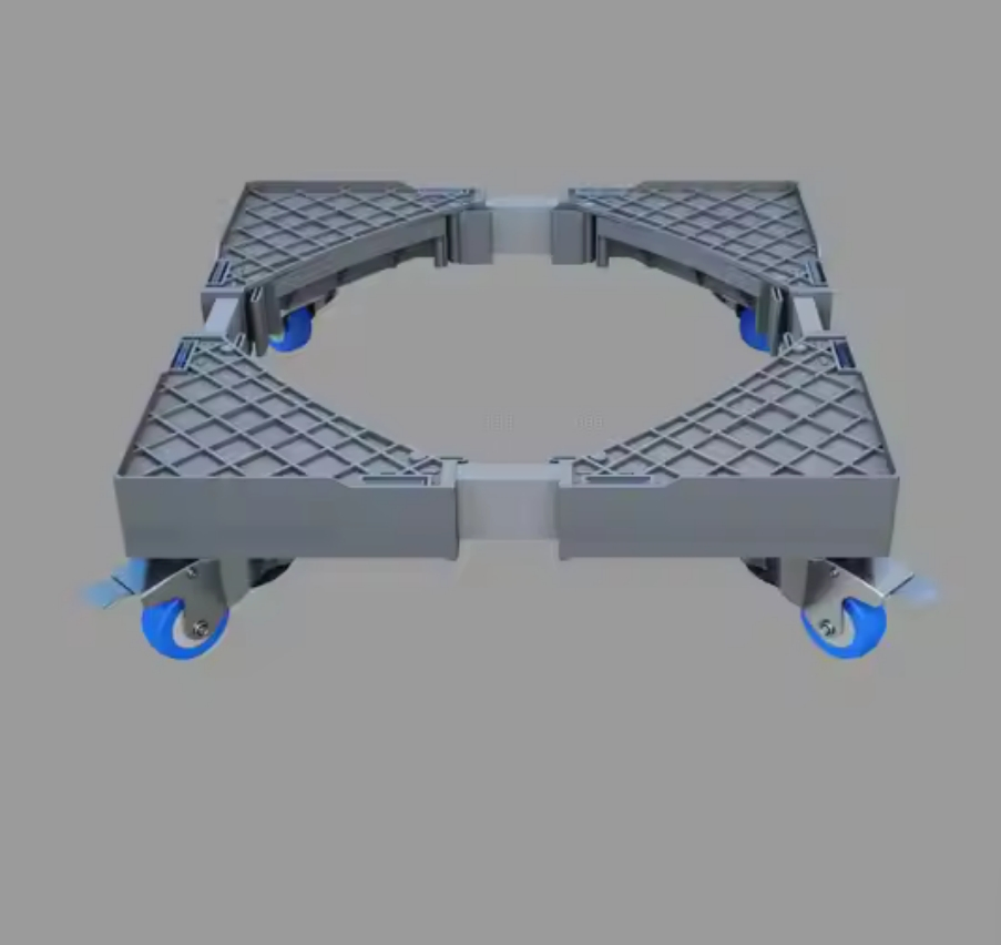 Custom Universal Trolley Multifunctional Movable Steel Base Pedestal Refrigerator Washing Machine Mobile Wheels Adjustable Stand