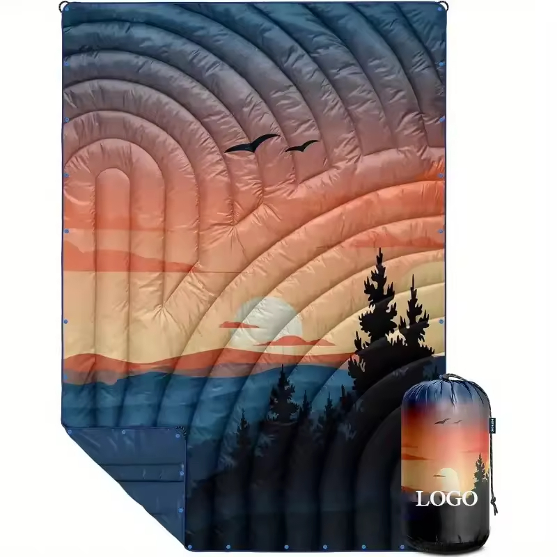 Weatherproof Wearable Blanket with Snap Buttons Camping Blanket