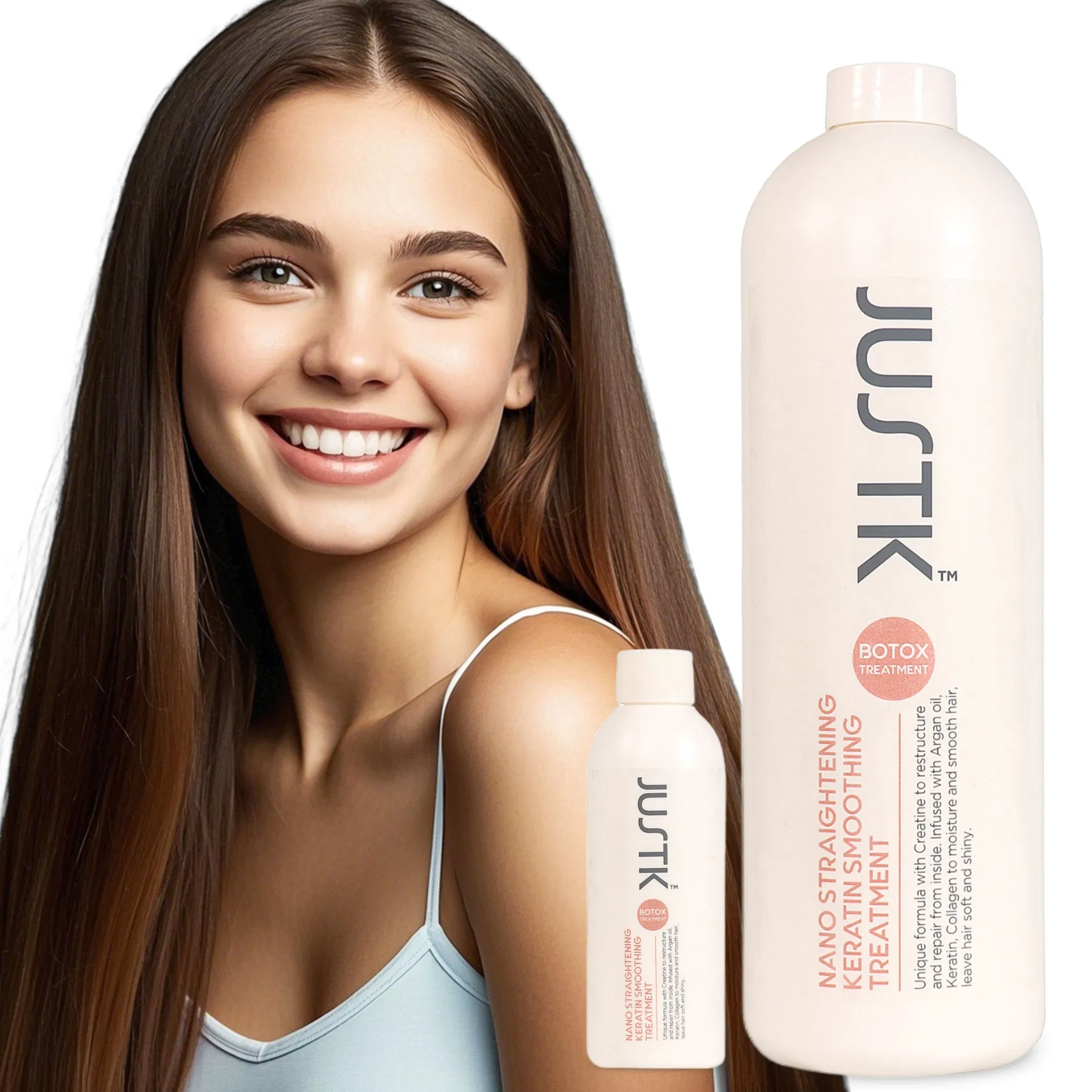 Justk Argan Oil Damaged Hair Repair Nano Straightening Keratin Collagen Smoothing Treatment