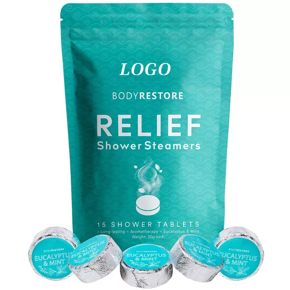Shower Bombs with Essential Oils for Relaxation and Nasal Congesti Shower Steam Tablets Eucalyptus Shower Steamer