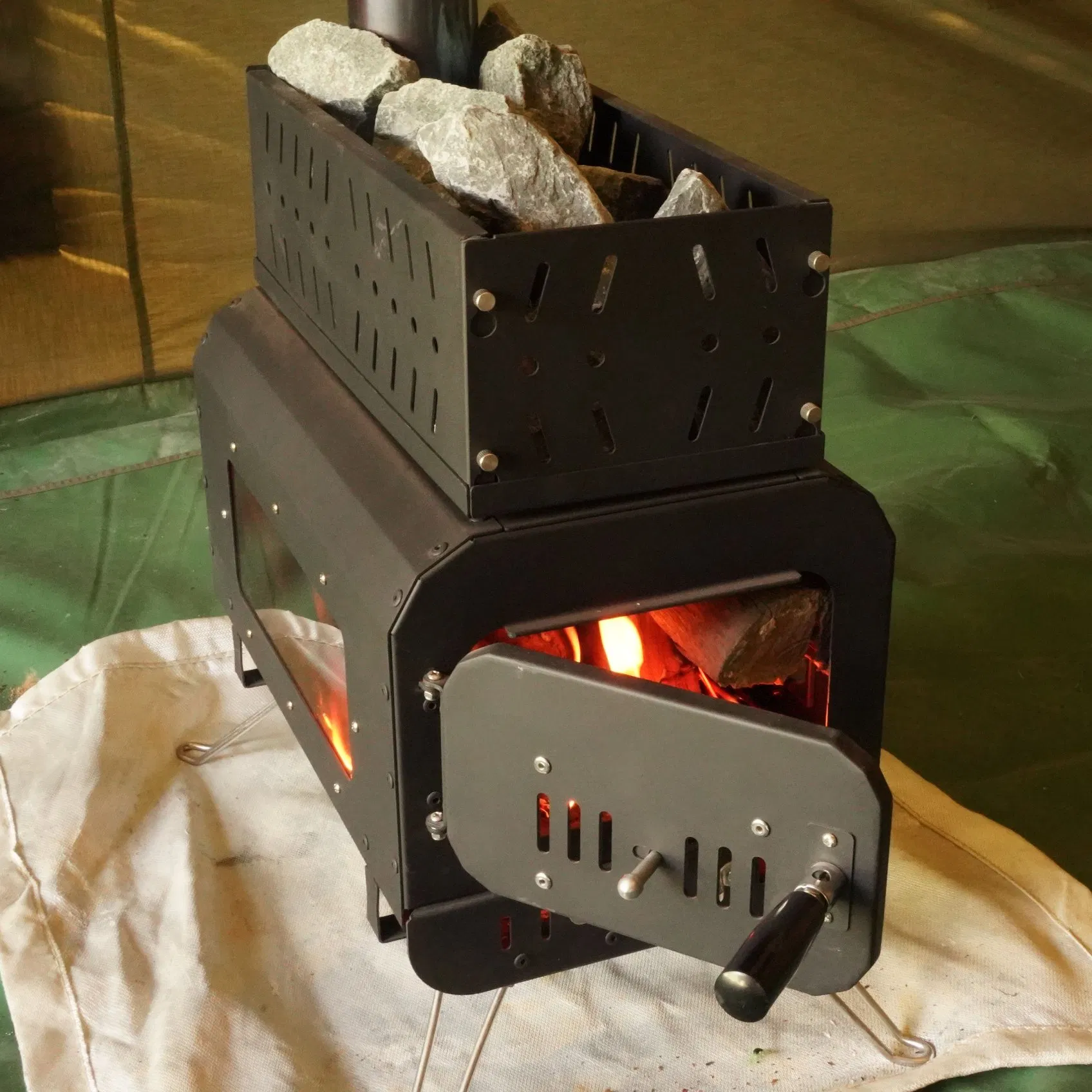 Портативная дровяная печь для палатки и сауны