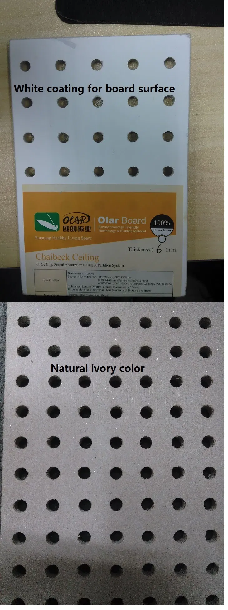 Fiber Cement Board Fiber Reinforced Calcium Silicate Ceiling Tile