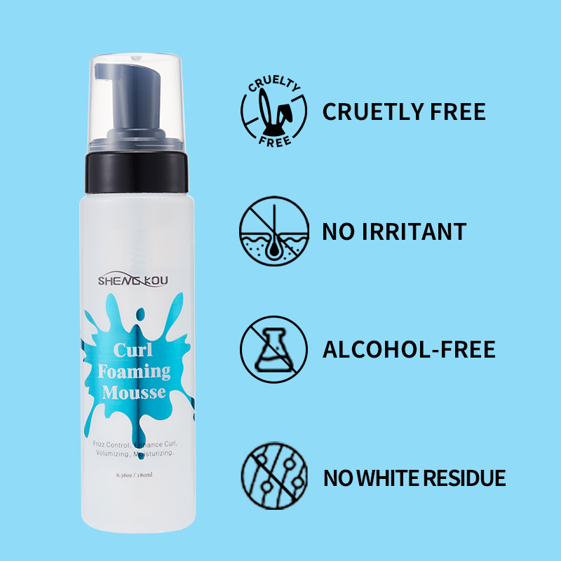 Private Label Custom Braids Hair Product Extra Strong Hold Styling Curl Hair Foaming Mousse