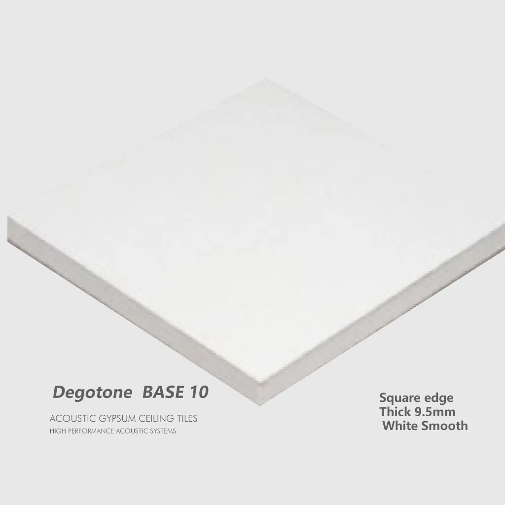 White Lay in Suare Edge Glass Wool Ceiling Panels
