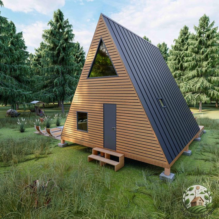 a Frame Prefabricated House Kits Light Steel Triangle Cabin