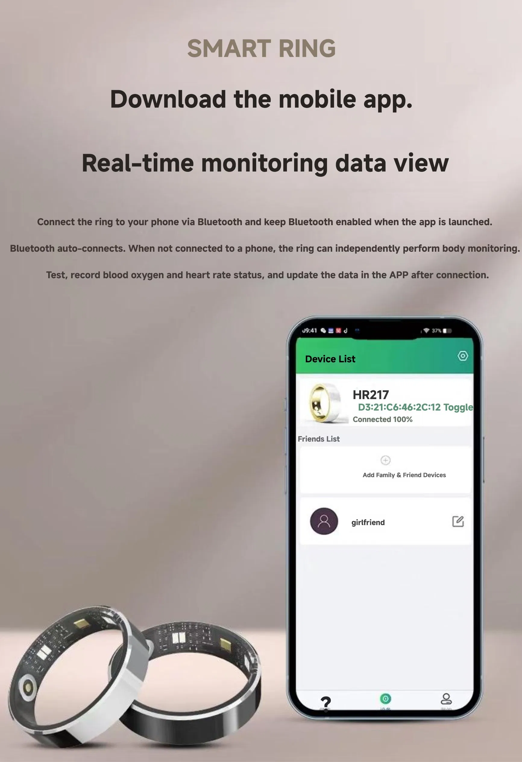 Умное кольцо Pensvox с записью голоса и отслеживанием здоровья