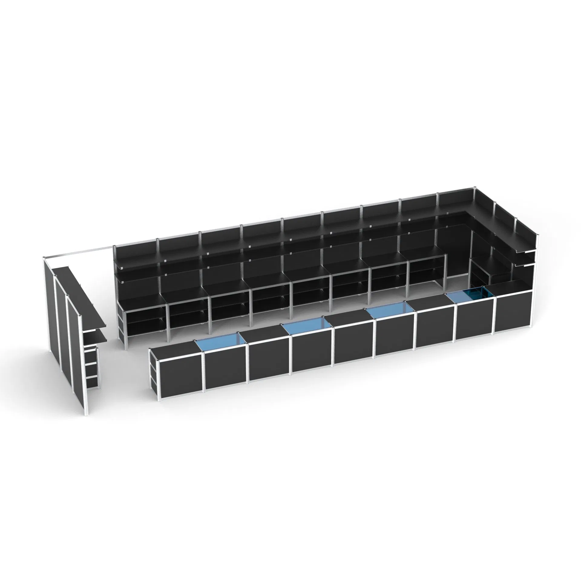 Steel Iron Cabinet Lock Exhibition Booth Beam Connection Parts Hardware Tension Lock for Trade Show Booth Display
