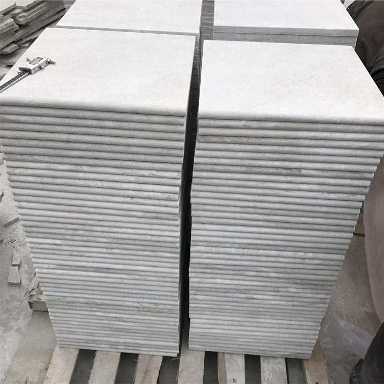 Non-Slip Finish Natural White Quartzite Flamed Swimming Pool Coping Stone