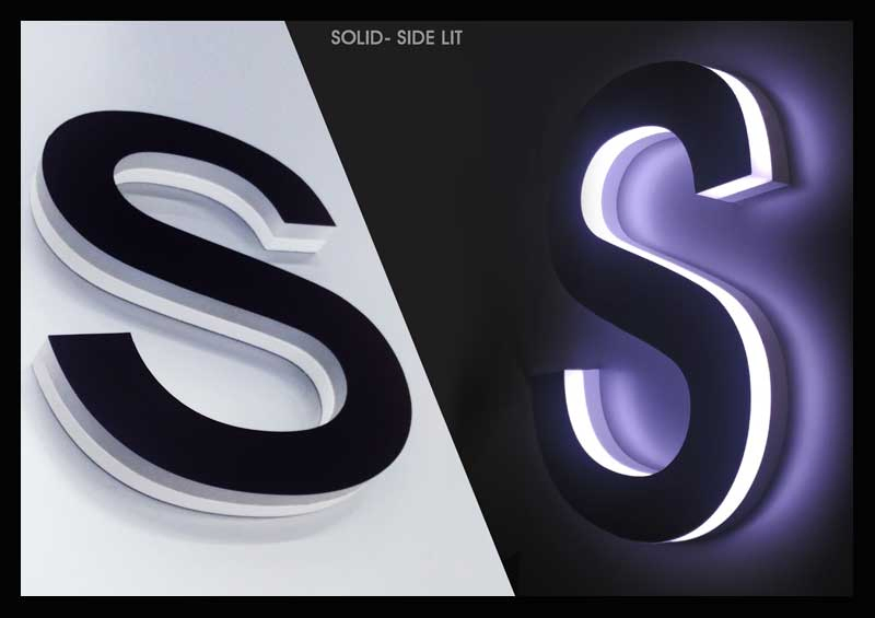 Custom Glowing Acrylic Wall Letters Sign Backlit Channel Letter Sign