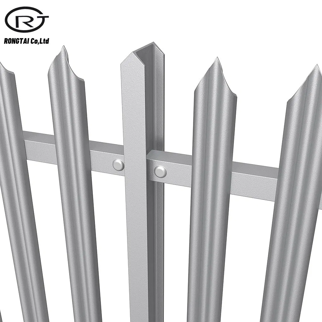 Plastic Steel Fence Steel Picket Fence Spear Tops Fence Outdoor Steel Fence