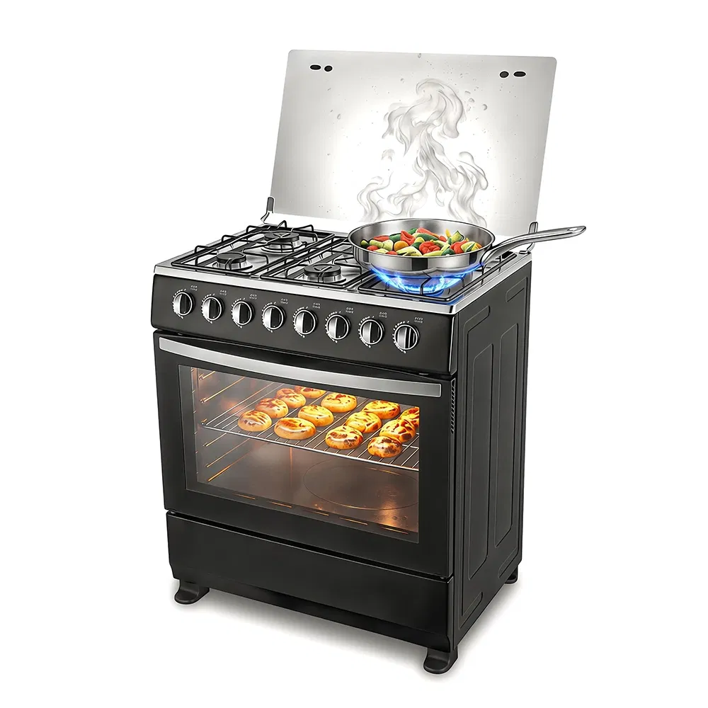 30 Inch 6 Burner Free Standing Gas Range Stainless Steel Gas Cooker 118L Electric Oven