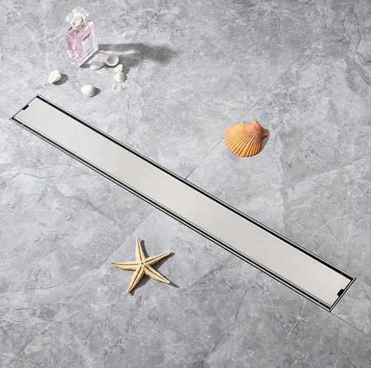 Stainless Steel 304 Nickle Brush Bathroom Floor Drain Linear Long Shower