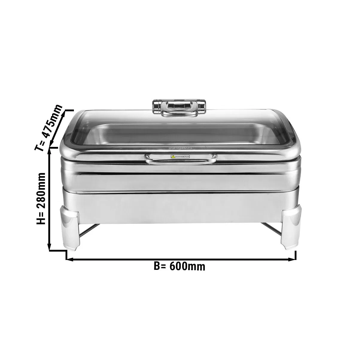 Restaurant Equipment Chafer Dishes Stainless Steel Oblong 9L Roll up Chafing Dish