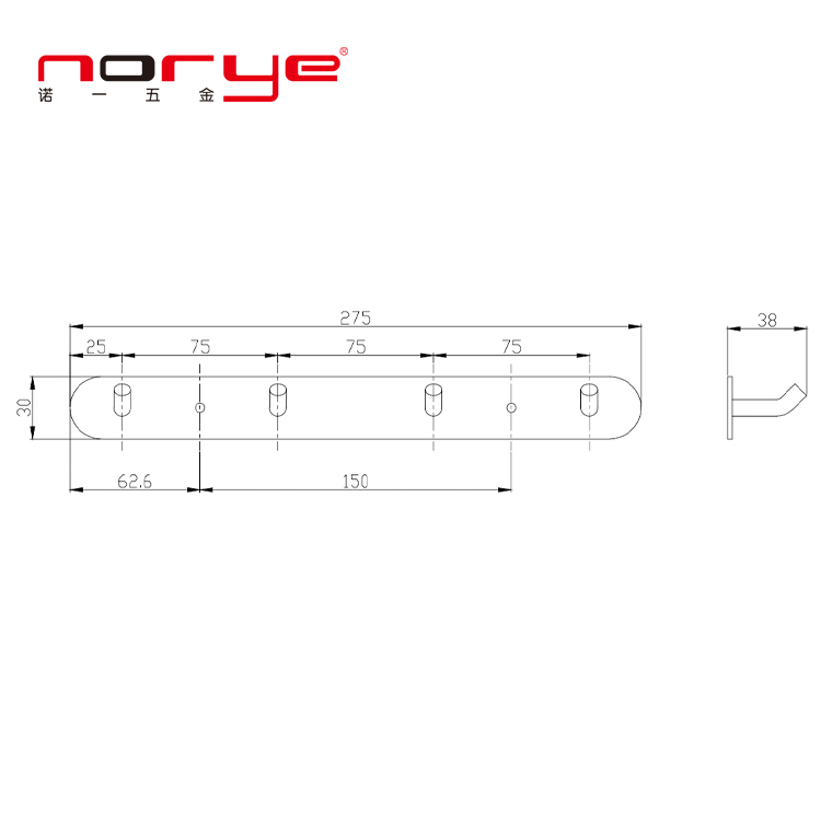 Настенный крючок для одежды из нержавеющей стали
