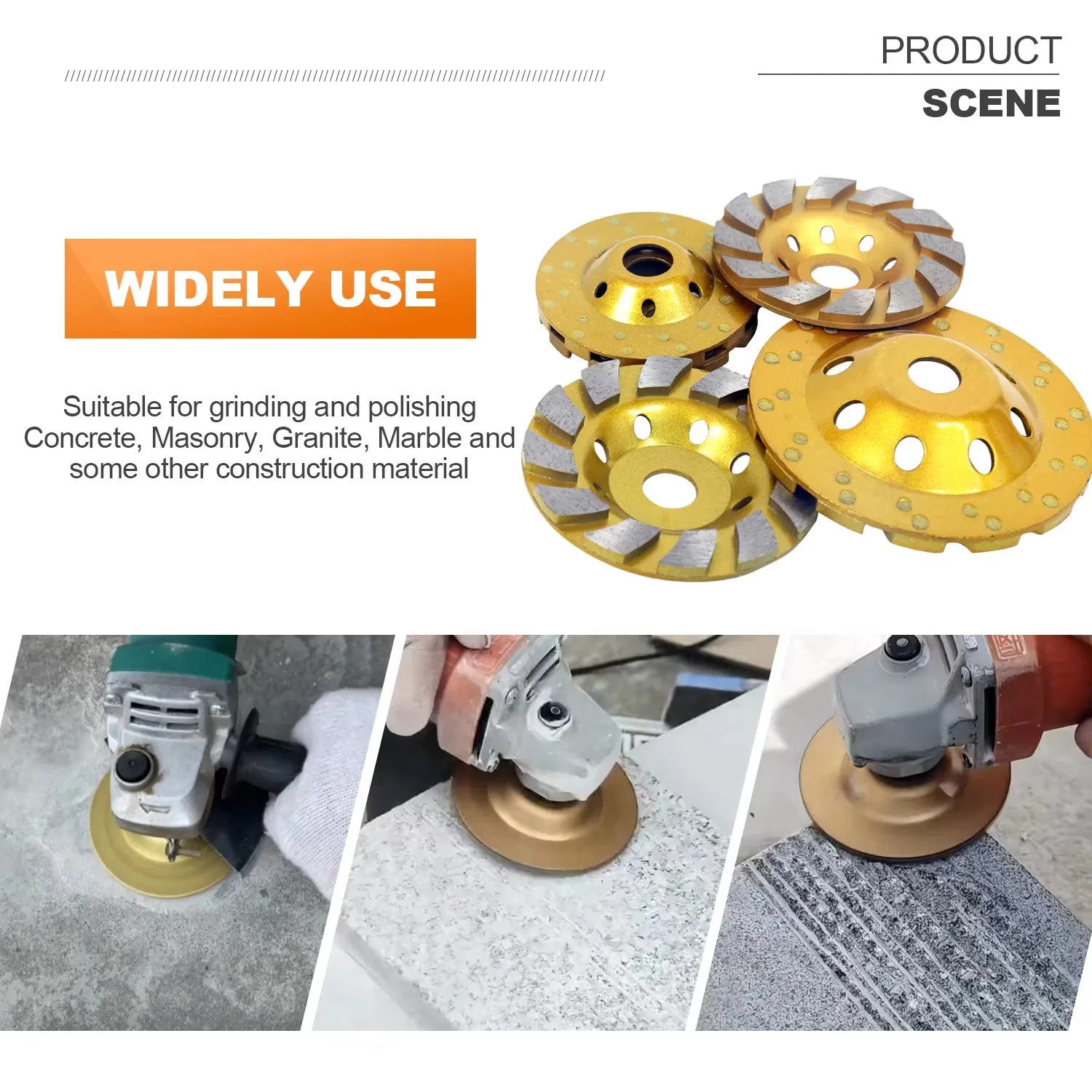 Features Advanced Engineering for Optimal Performance in Demanding Construction Tasks Diamond Grinding Cup Wheel