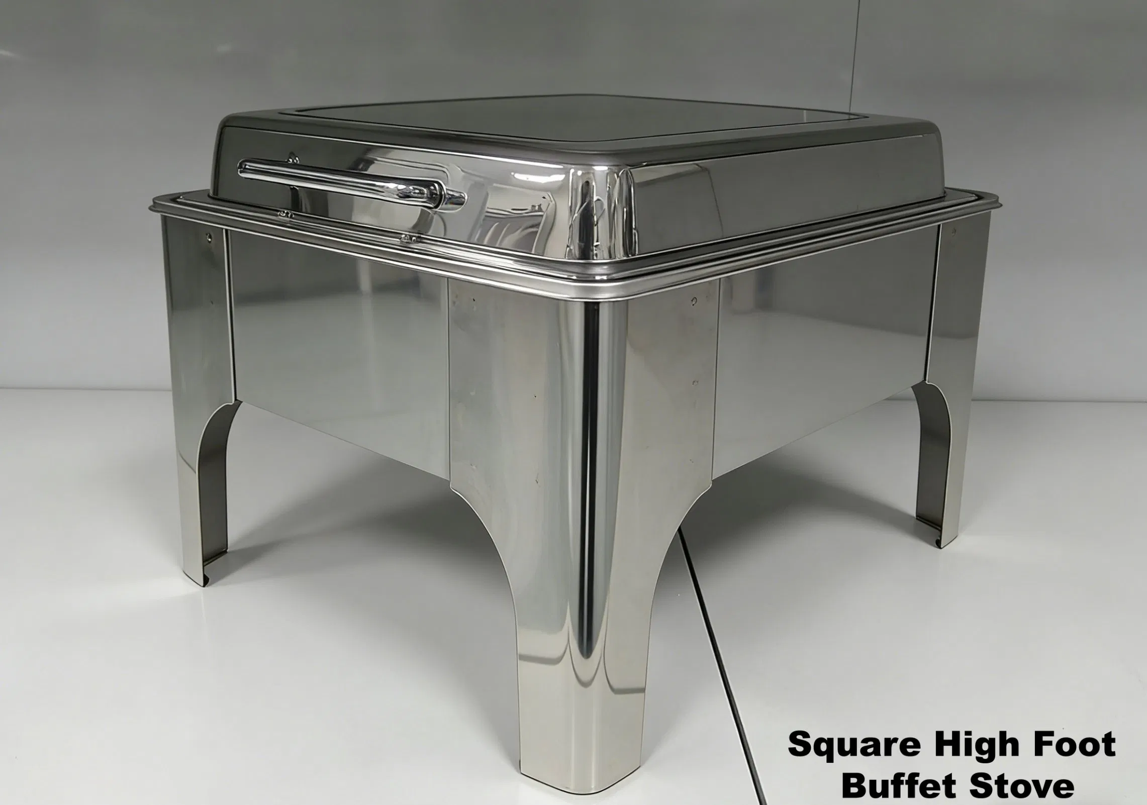 Contemporary Round Glass Dining Stove with Elevated Foot Structure