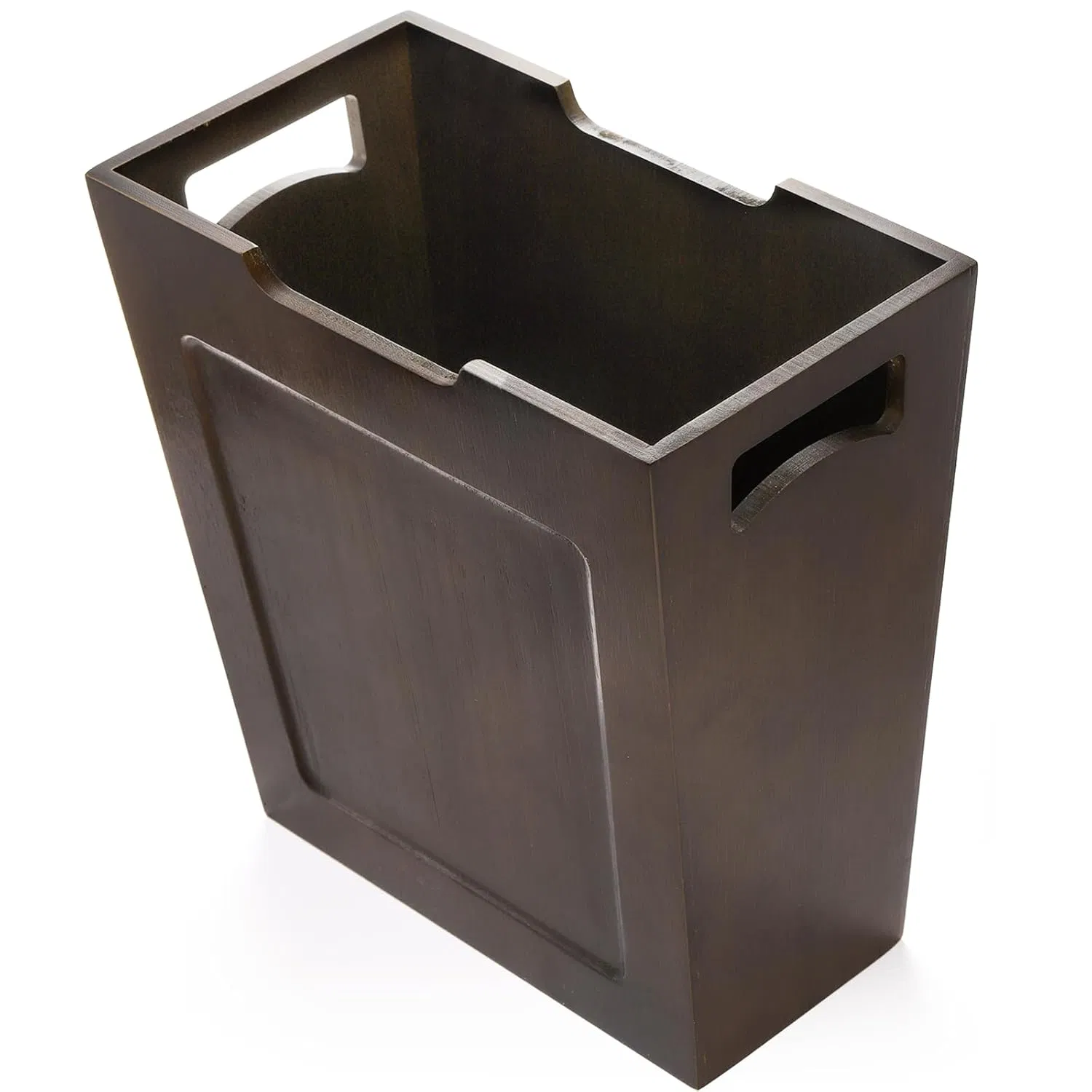 Бамбуковая урна для офиса и гостиной, коричневая