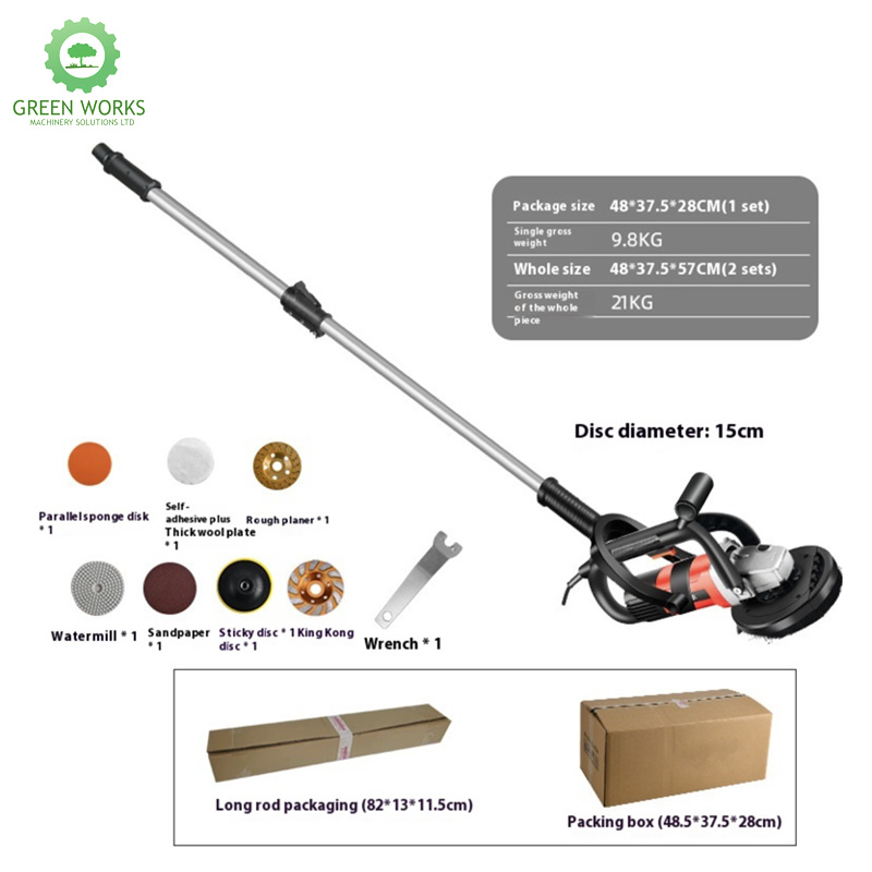 Professional Cordless Handheld Electric Concrete Floor Polisher for Wall Edge Grinder