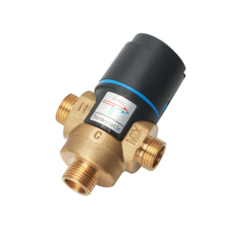 Sanipro Floor Heating Accessories G1/2 Thermostatic 3 Way Boiler Brass Mixing Valve for Bathroom Shower System