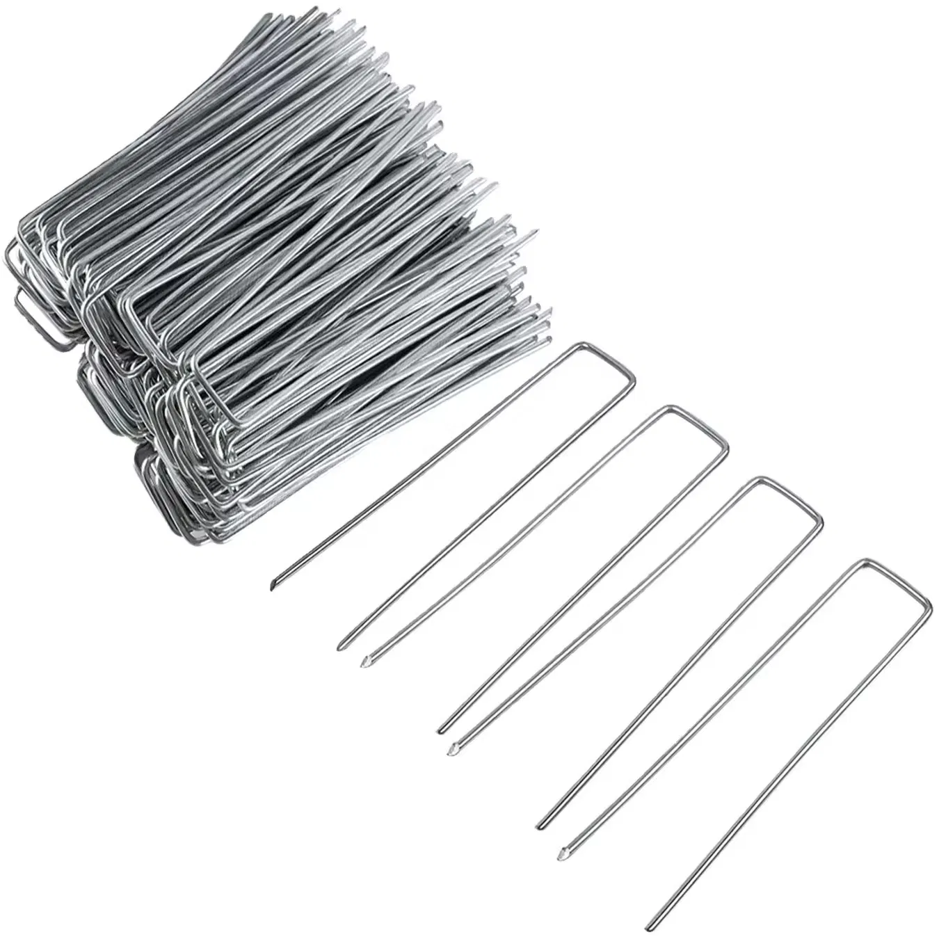 Galvanized Artificial Turf Fixing Staples Turf Lawn U Shape Steel Nail for Garden Grass Installation