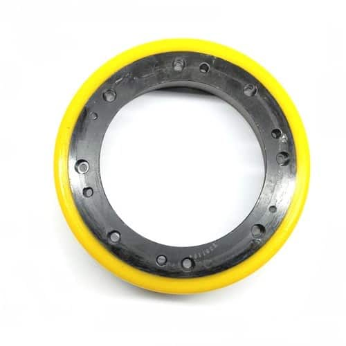 Factory Customize Durable Industrial PU Load Roller Wheel Coating Polyurethane Solid Casters