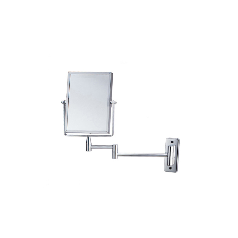 Bathroom Rectangle Makeup Mirror Bathroom Magnifying Beauty Mirror Double-Sided High-Definition Folding Telescopic Wall-Mounted Mirror Customization