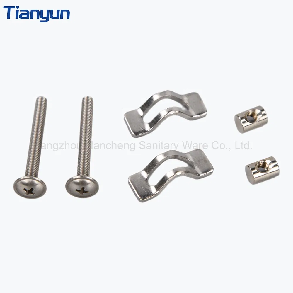 Toilet Seat Fittings Stainless Steel SUS304 S Arch Lock Metal Hinge with Rch Gasket
