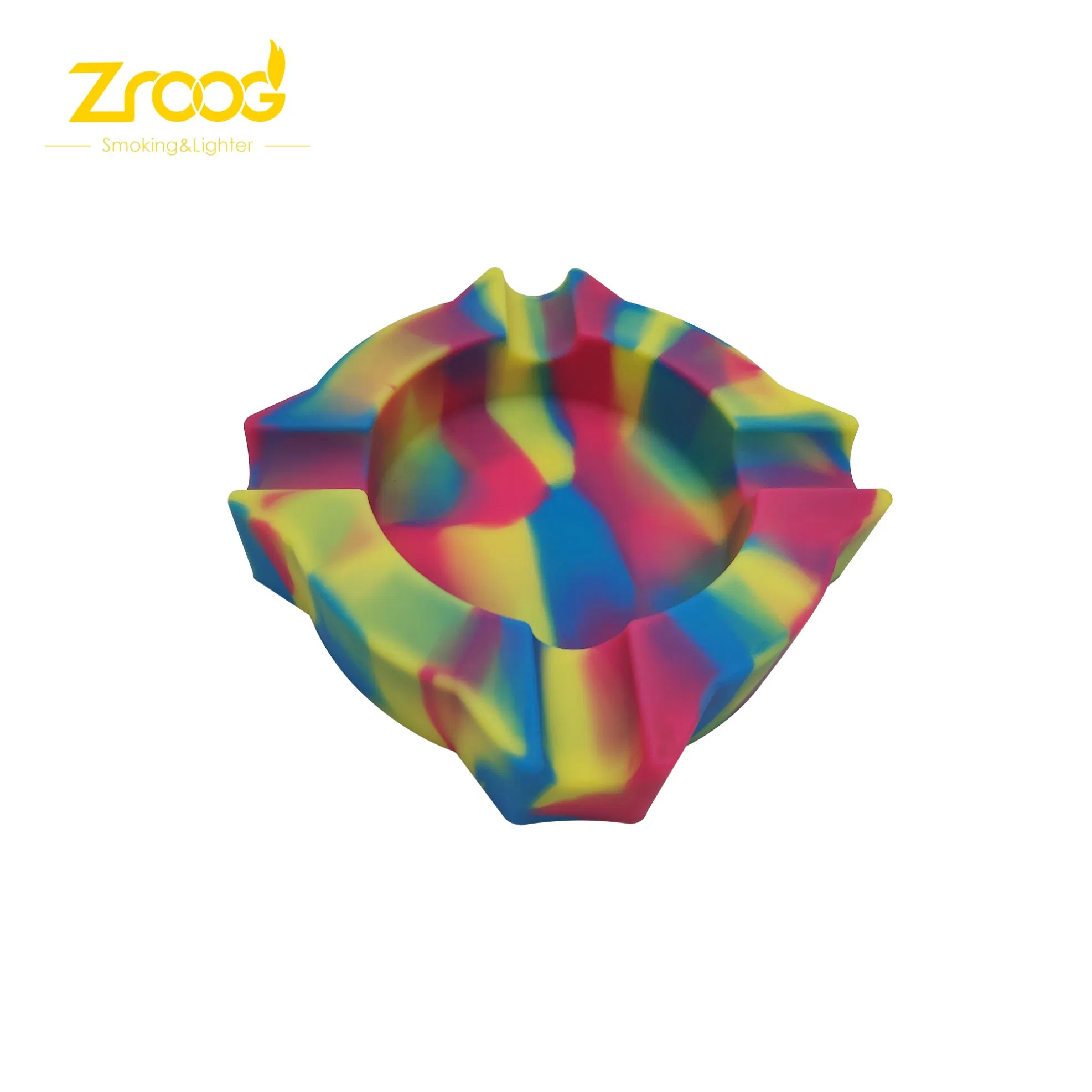 High Temperature Heat Resistant Round Design Cigars Cigarettes Ash Tray for Outdoor