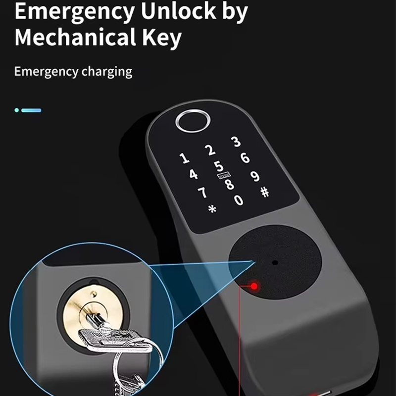 Apartment Bullhead Intelligent Lock Fingerprint Password Access Control Aluminium Alloy Design Waterproof APP Cloud Compatible