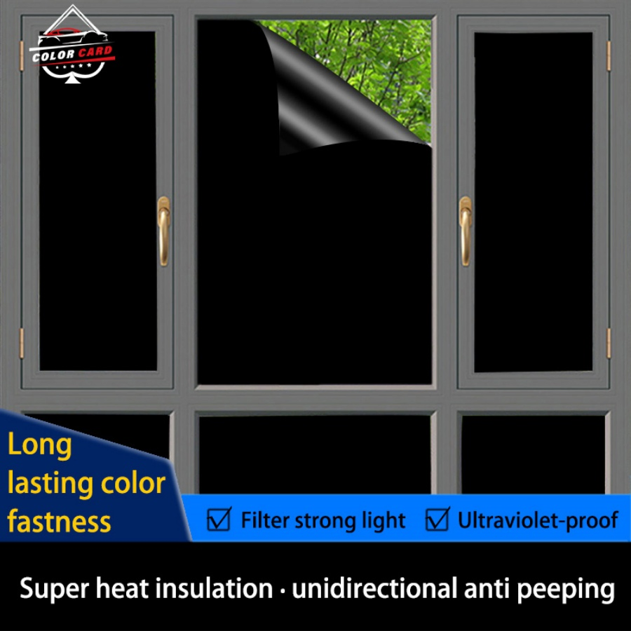 Black Is Opaque to Light One-Way Perspective Privacy Window Architectural Film