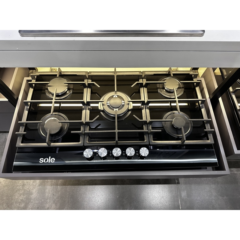 5 Burner Gas Hob with Sabaf Burner Modern Kitchen Appliance
