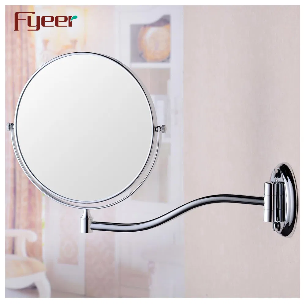 Fyeer Attractive Round Wall Mirror Magnifying Brass Makeup Mirror