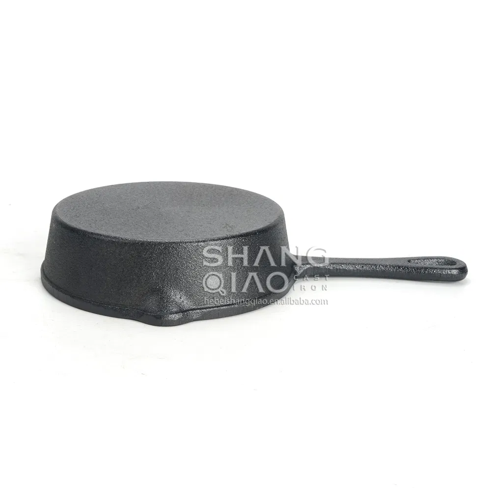 6" Frying Pan with Drip-Spouts Black Cast Iron Mini Skillet Mini Server