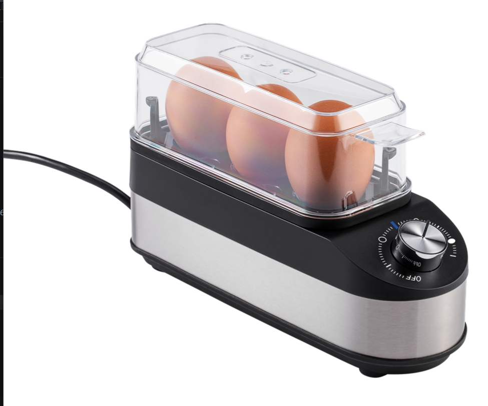 Electric Egg Cooker with Transparent Lid for Household with Timer. Anti-Dry.