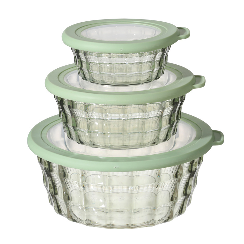 Durable Round Plastic Lunch Box with Secure Latch Closure