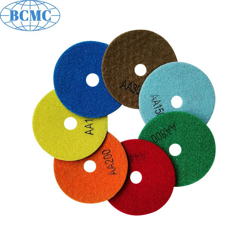 2026 Bcmc 5/6/8 Inch 125mm Dry or Wet Diamond Stone Polishing Pads Flexible Grinding Discs for Granite Concrete Marble Limestone Tools