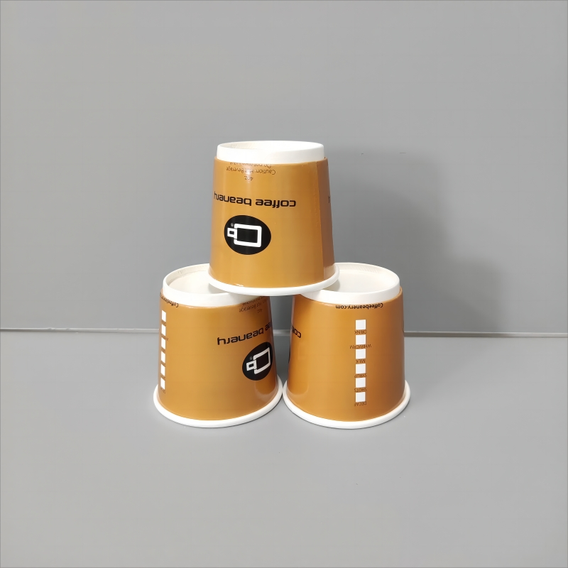 Eco Friendly 100% PLA Coating Disposable Double Wall Paper Cups for Hot Coffee and Tea