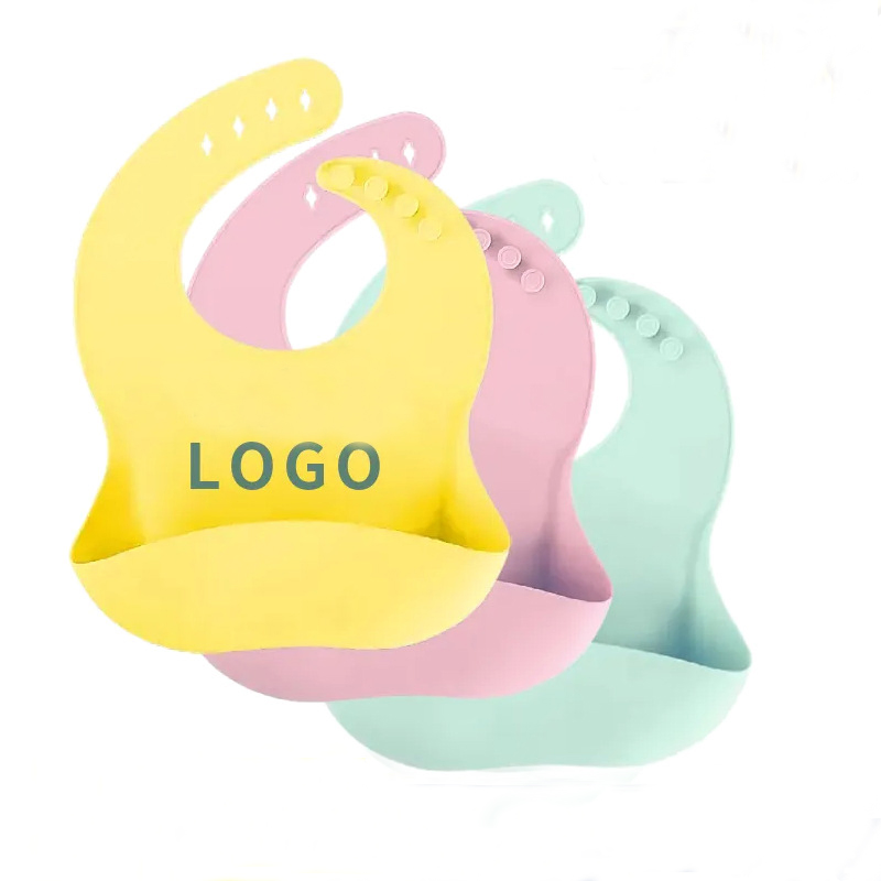 Silicone Baby Bibs, Waterproof, Adjustable, BPA Free