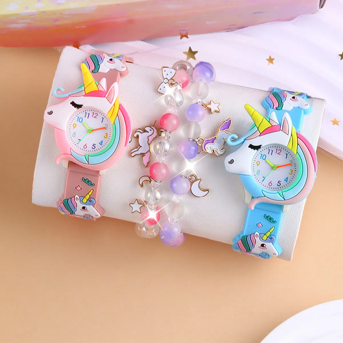 Unicorn Children's Watch Cartoon Cute Pink Blue Accessories