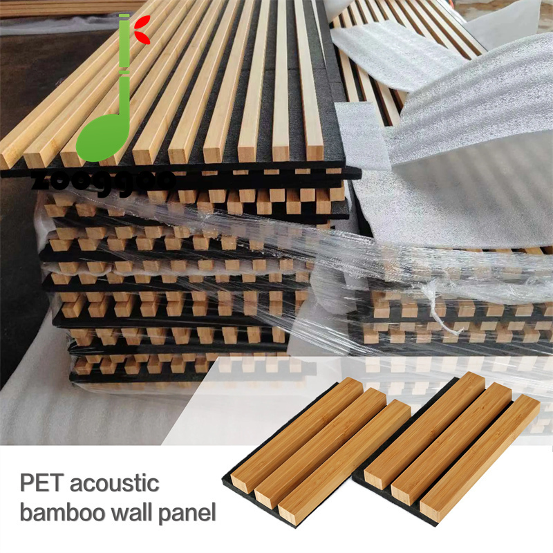 Factory Modern Bamboo Acoustic Ceiling Board Panel Pet Acoustic Wall Panel