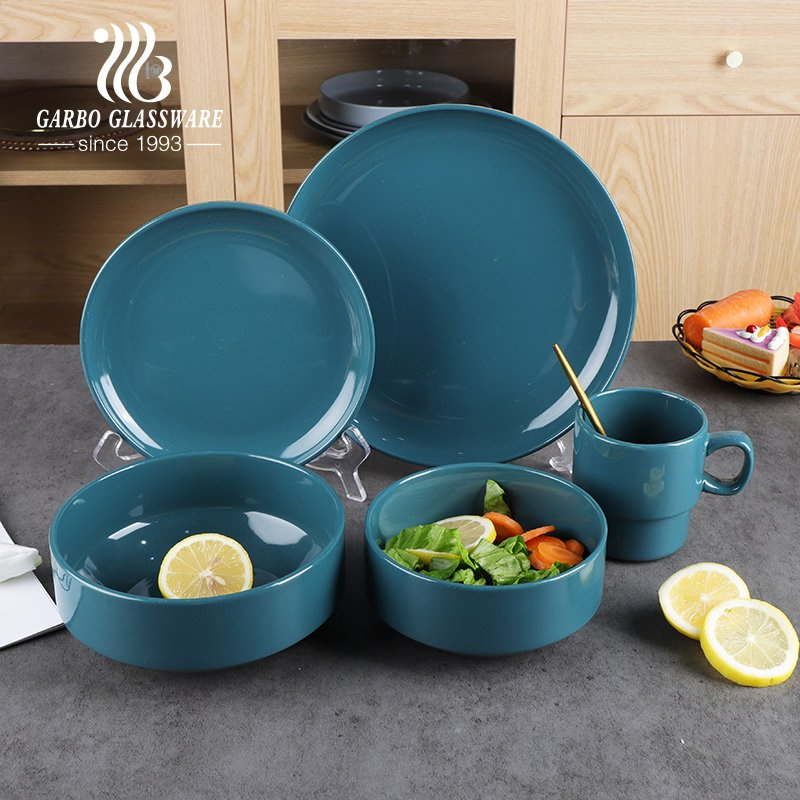 Ceramic Bowl Set Stoneware Ceramic Dinnerware 5.5 Inch Grey Porcelain Bowl for Home Decorative Dinner Set