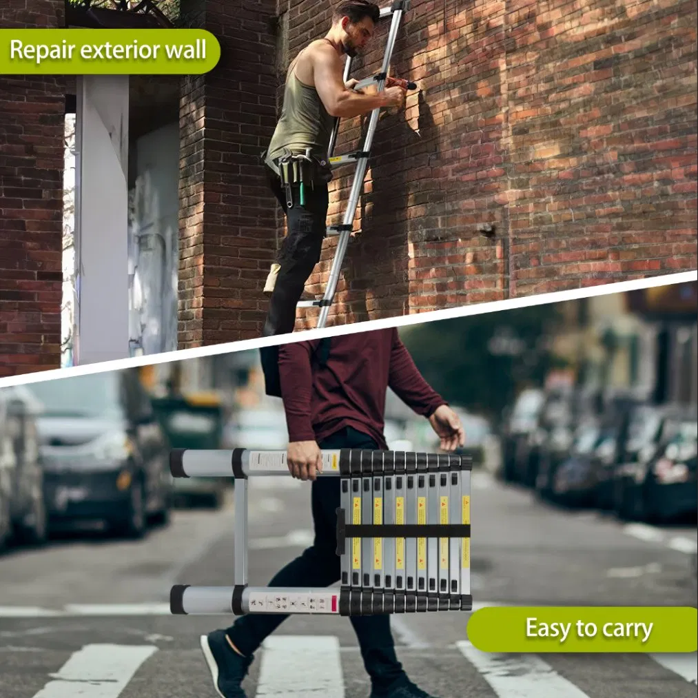 China Supplier 4m Telescopic Ladder with Anti-Collision and Safety Features