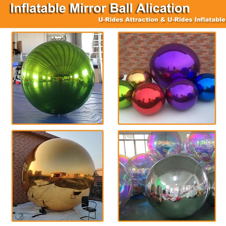 Giant Inflatable PVC Mirror Ball Star Balloons for Christmas Party Decoration Shiny Big Shiny Mirror for Parties