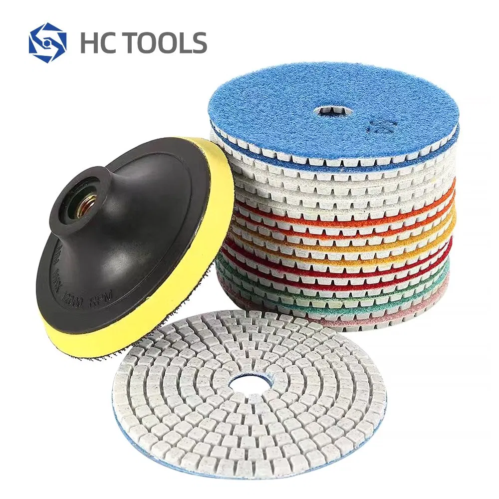 High Quality 4inch 5" Diamond Polishing Pads Resin Flexible Dry Polish Dish Granite Marble Ceramic Tile