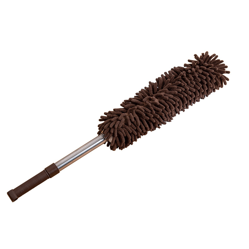 Creative Retractable Stainless Steel Chenille Duster for Household Retractable Rod Feather Duster