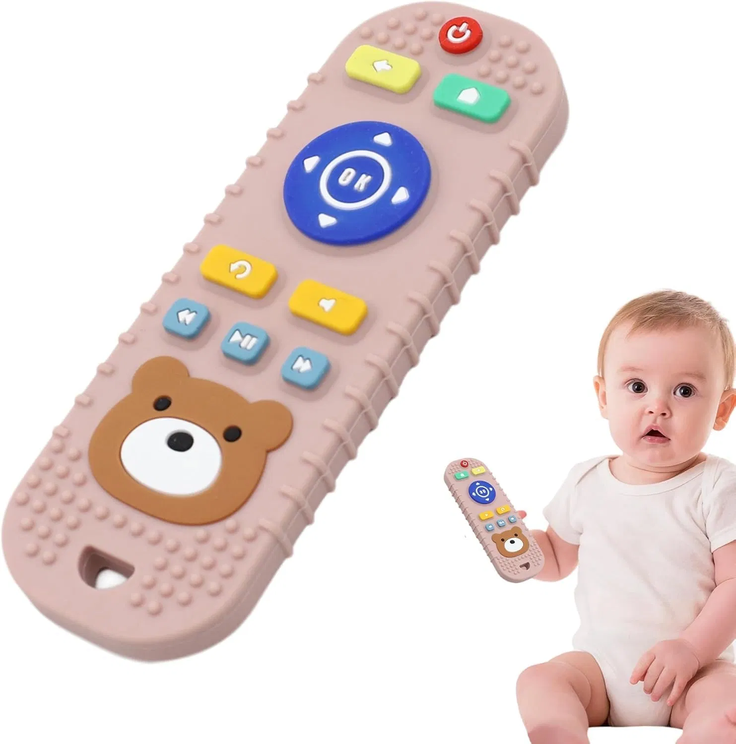 Soft Rubber Rattle Teether Toy Set for Baby Safe and Comfortable